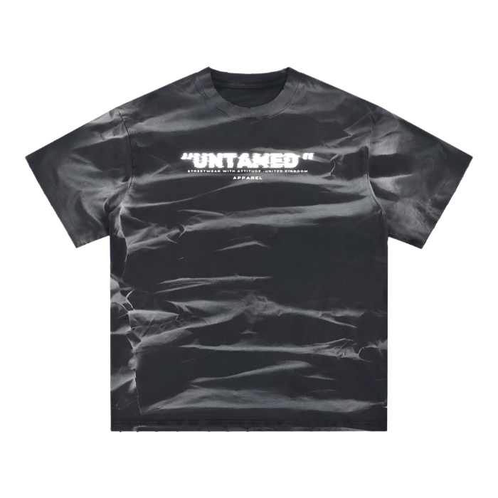 UNTAMED "GYM 2.0" - Irregular Stripe Frayed Washed Tee