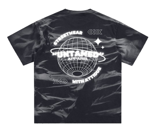 UNTAMED "GYM 2.0" - Irregular Stripe Frayed Washed Tee